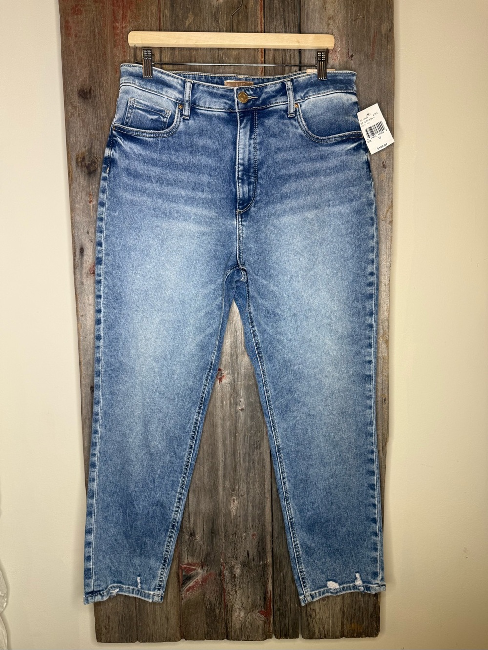NWT Kut From The Kloth Naomi High Rise Fab Ab Crop Straight Leg Jeans size 12